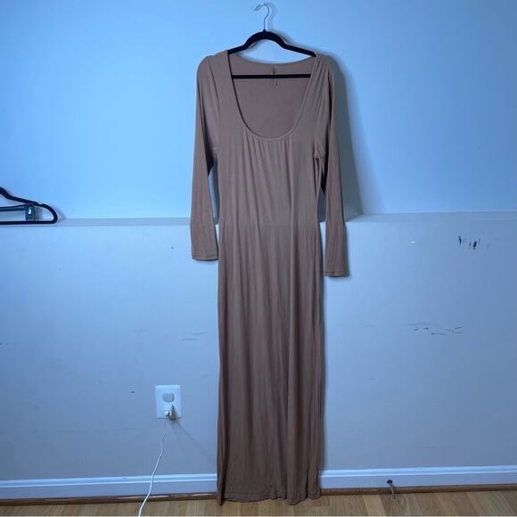 Skims Long Sleeve Soft Lounge Maxi Dress Size 2XL - Picture 2 of 8